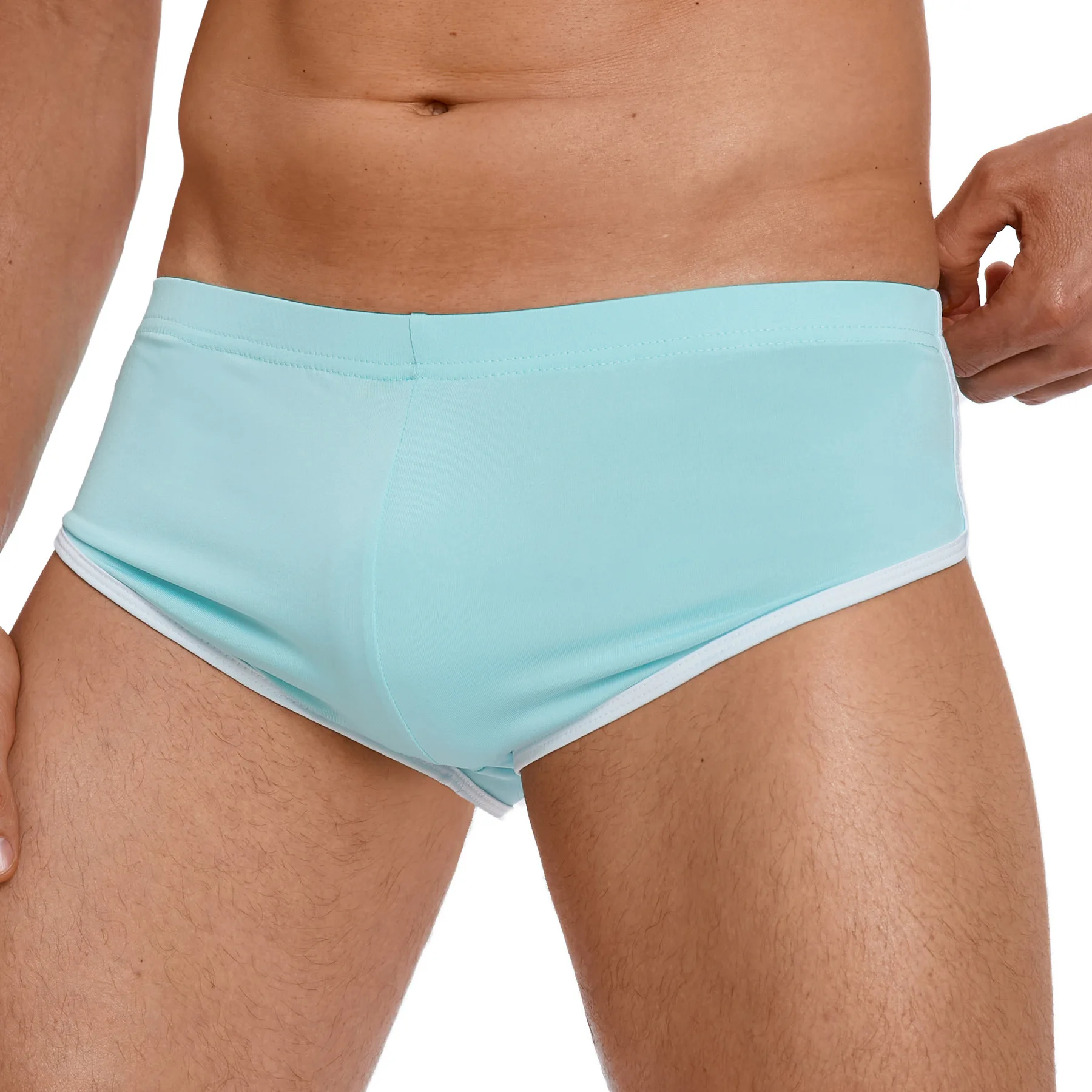 Men's Spor ort orts Hot orts Elastic Running orts Bar Sle Summer Faion Slim Fit Nine Points Cotton Milk Silk