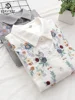 Spring Double 100% Cotton Yarn Shirts Women Turn-down Collar Loose Tops Girl Long Sleeve Embroidery Blouses 2024 Autumn T42909QM