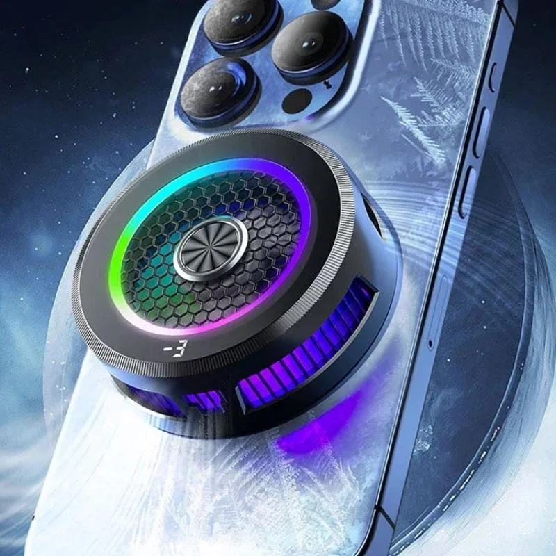 AL19 모바일 쿨러 냉각 라디에이터, 조절 가능한 기어 3 개, 마그네틱 및 백 클립, 2 in 1 게임 쿨러