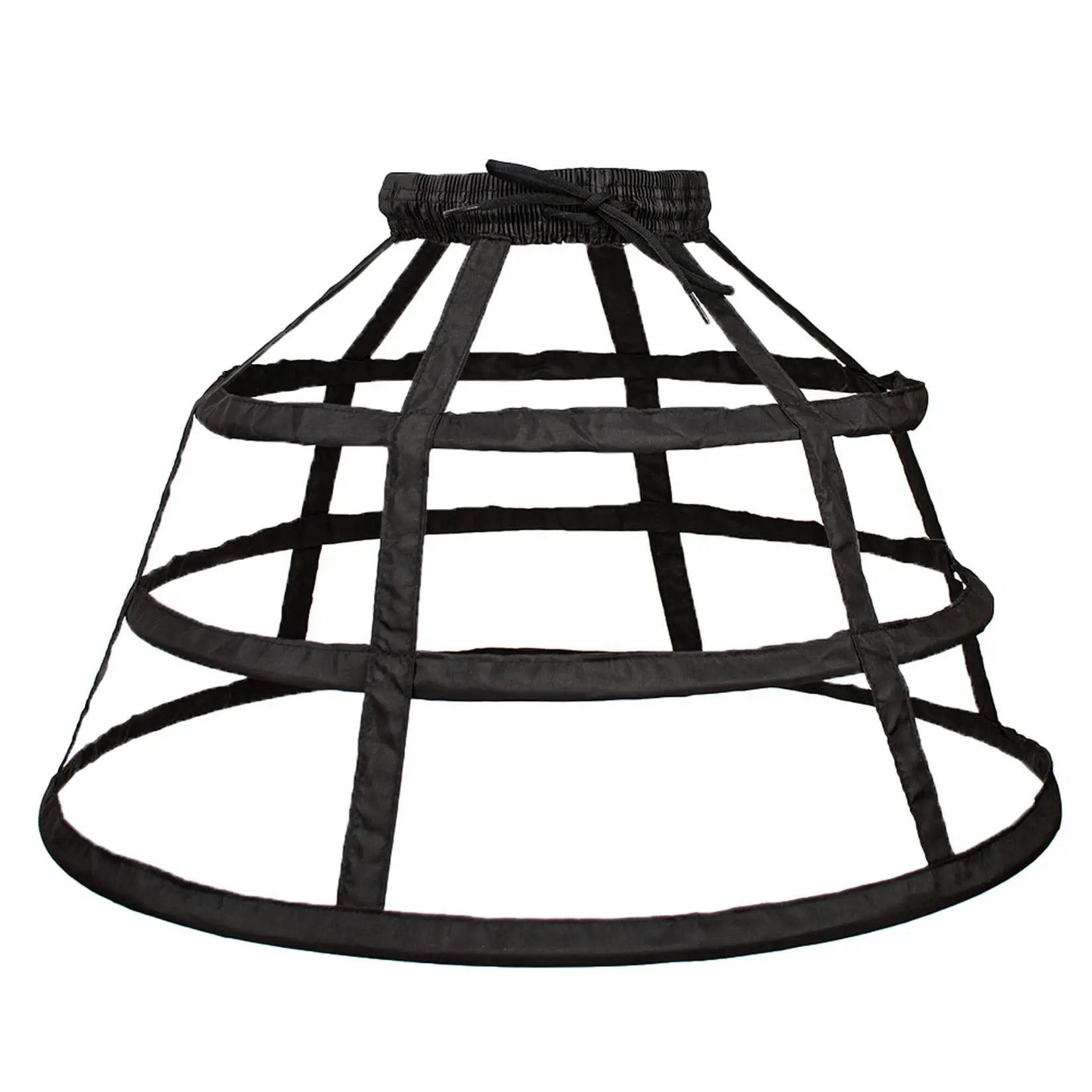 

Short Black Wedding Bridal Crinoline Underskirt Girls Adjustable Pannier Petticoat 3Hoops Ballgown Hollow Cage Skirt