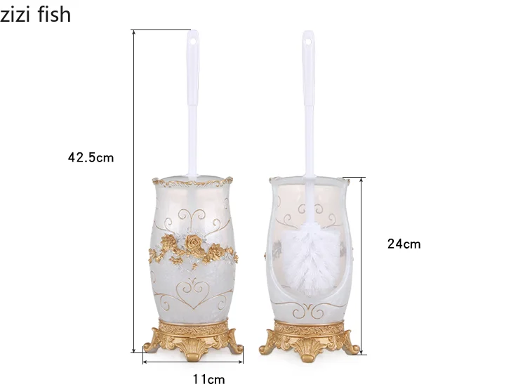 Bathroom Accessories European Resin Household Bathroom Set Soap Dispenser Tooth Brush Holder Cup Soap Dish Tray Toilet Brush Wastebin Storage Set