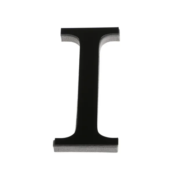 3D Acrylic Wall Ornaments Black Alphabet 77