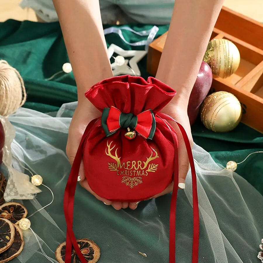 Borsa In Tela Natalizia "OMG Babbo Natale" Per Fan Del Cinema: Tracolla Regalo 33x37cm