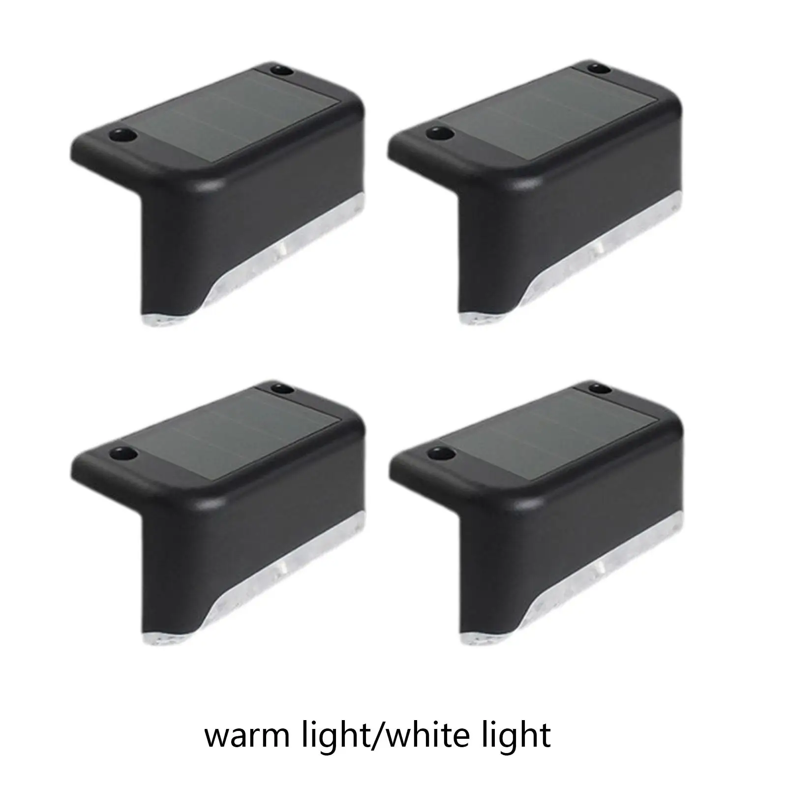 

4 Pieces Waterproof LED Solar Lights Deck Lights for Gutter Stairs Driveway