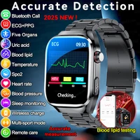 2025 New For Xiaomi Five organ examination Smart Watch Men ECG+PPG Uric Acid Blood Fat Bluetooth Call Sports Health Smartwatches 1