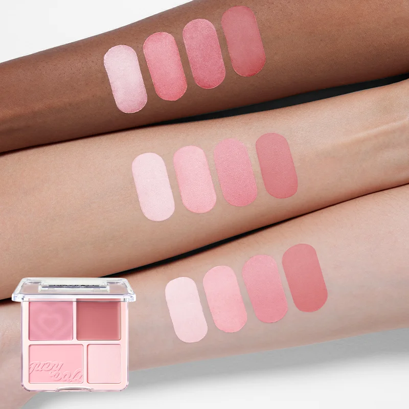 Judydoll 2-in-1 Blush & Highlighter Palette Blush Cream Radiant Matte Highlighter Versatile Palette Gift for Friends Date blush cream cream blusher facial blusher