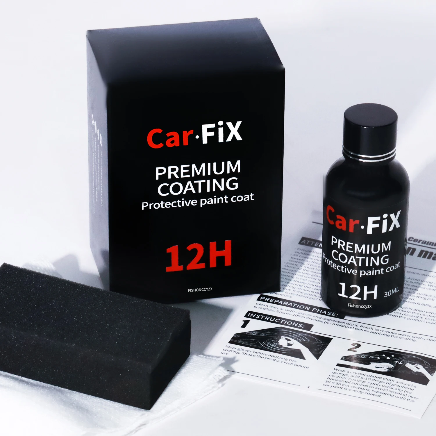 Graphene Ceramic Coating 12H Coating for Car Detailing Professionals 5+ Years of Protection Car Ceramic Coat Super Hydrophobic 1