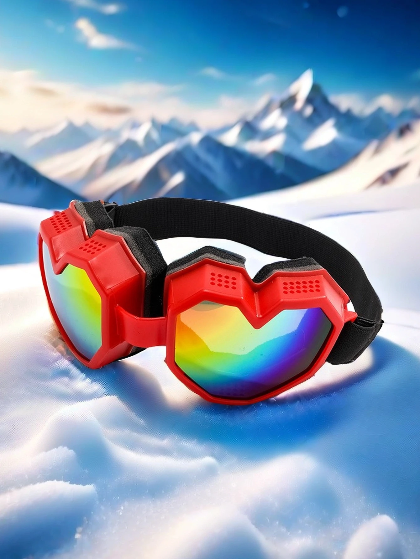 Ein paar pc liebe-förmige sonnenbrille, wind-und ultraviolett-sichere brille, liebe ski brille.