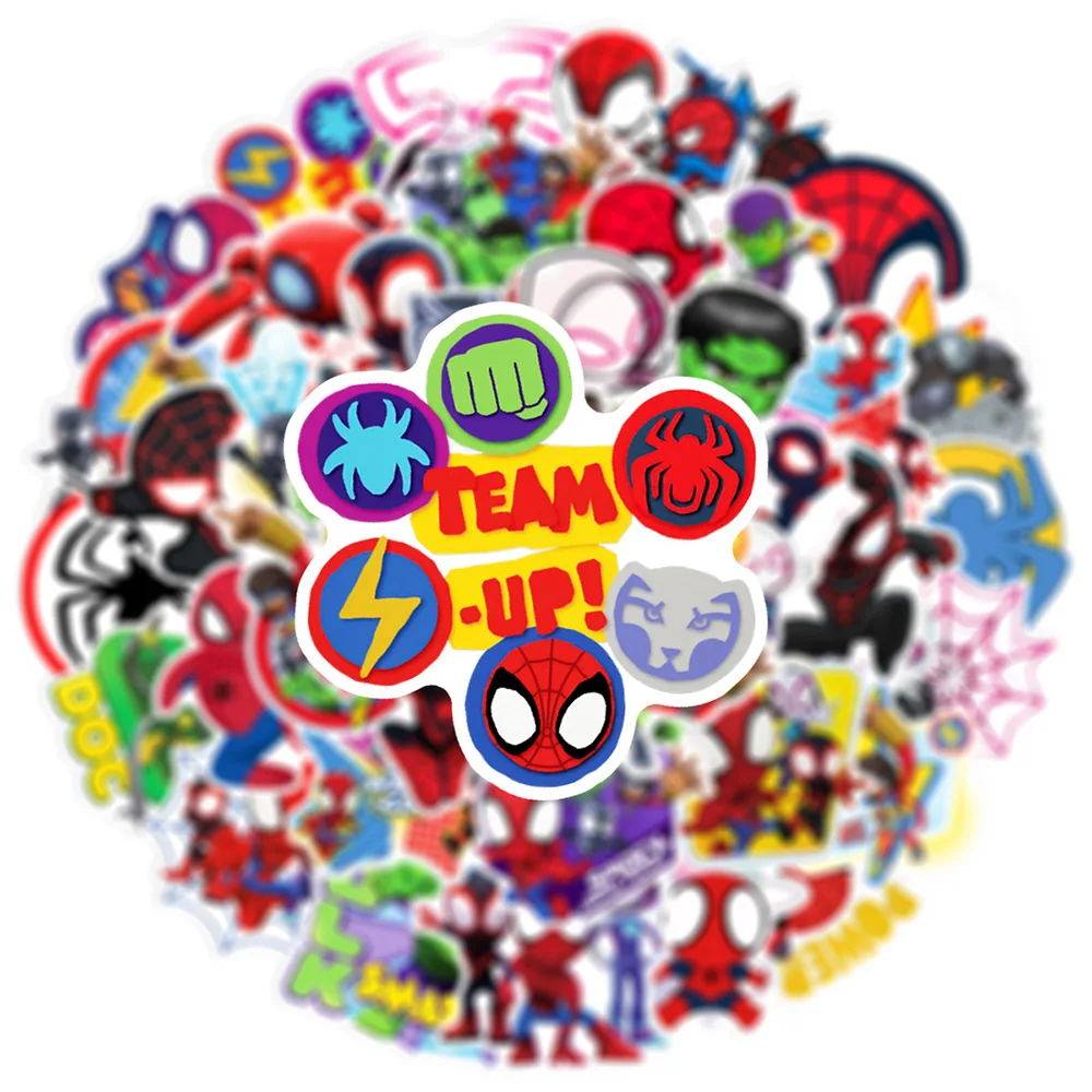 10/30/50PCS New Spider Man Amazing Friends Sticker DIY Guitar Laptop Luggage Skateboard Graffiti Decals Fun for Kid 5