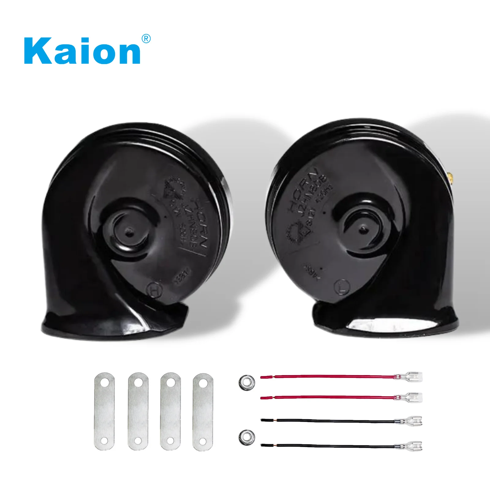 KAION 범용 자동차 달팽이 에어 트럭 오토바이 경적 듀얼 톤, 12V 130DB 슈퍼 시끄러운 방수