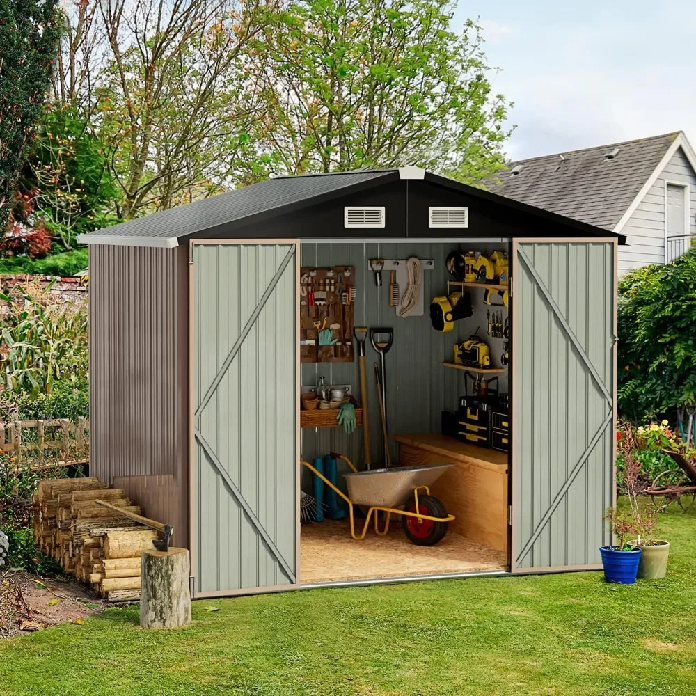 Outdoor Storage Shed, 6.4x4 FT, Outdoor Storage Shed