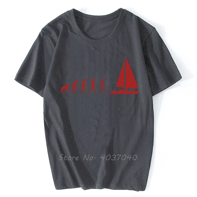 Camiseta Para Hombre Con Diseño De Evolución De Barco - Algodón 100%, Corte Regular, Impresión Digital De Alta Calidad