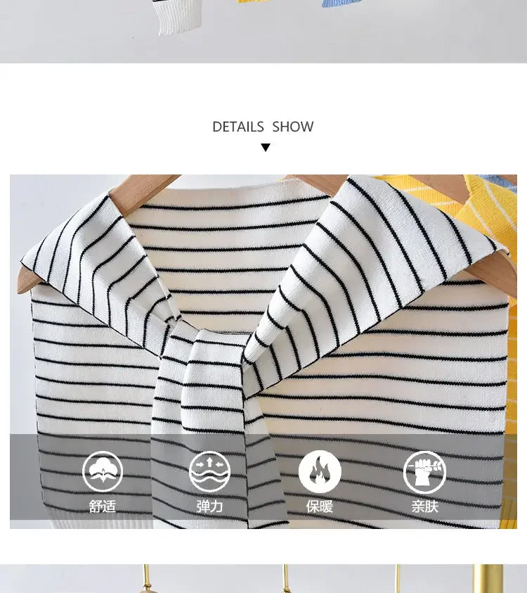Shrugs Women Shoulder Shawl Fall Outwear All-match Candy Colors Fashion Knit Scarf-collar Harajuku Korean Streetwear Chic Sweet