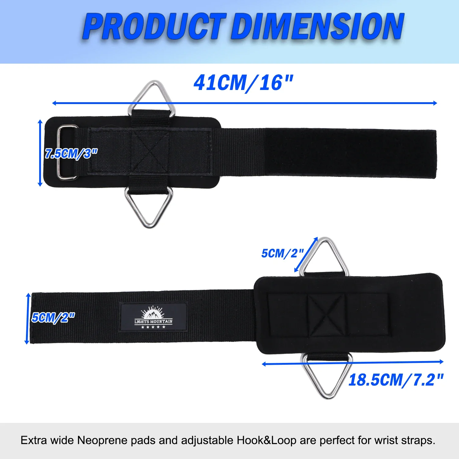 Wrist straps for Resistance band workout Cable Machines Neoprene Padded Wrist Cuffs Gym Home Fitness Equipment 1Pair 3
