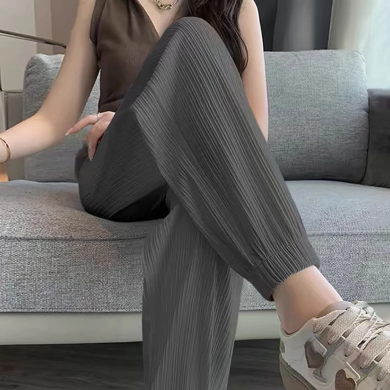 ตัวเลือกสินค้า กางเกงผ้าไหมน้ำแข็ง ใส่สบายสไตล์หวาน