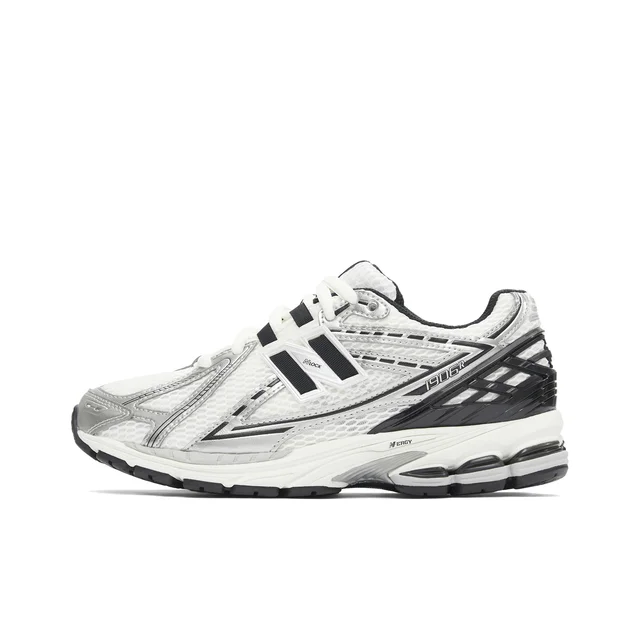 POIZON New Balance NB 1906R Chaussures de course confortables et polyvalentes à tige basse pour la ville et les trajets quotidiens, unisexe, blanc argenté M1906RER 1