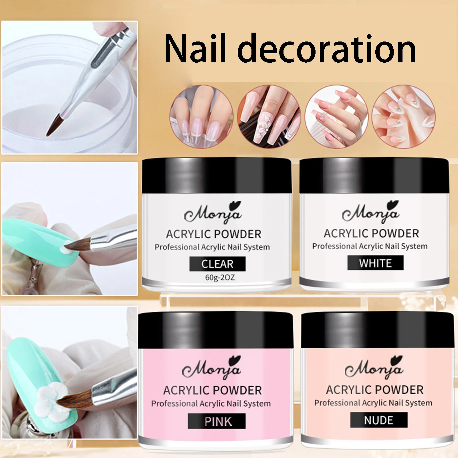 Nail Art Acrylic Powder for Women Gentle Color Crystal Nail Salon Art Tool for Salon Expert and Naive Women MIAO - Image 2