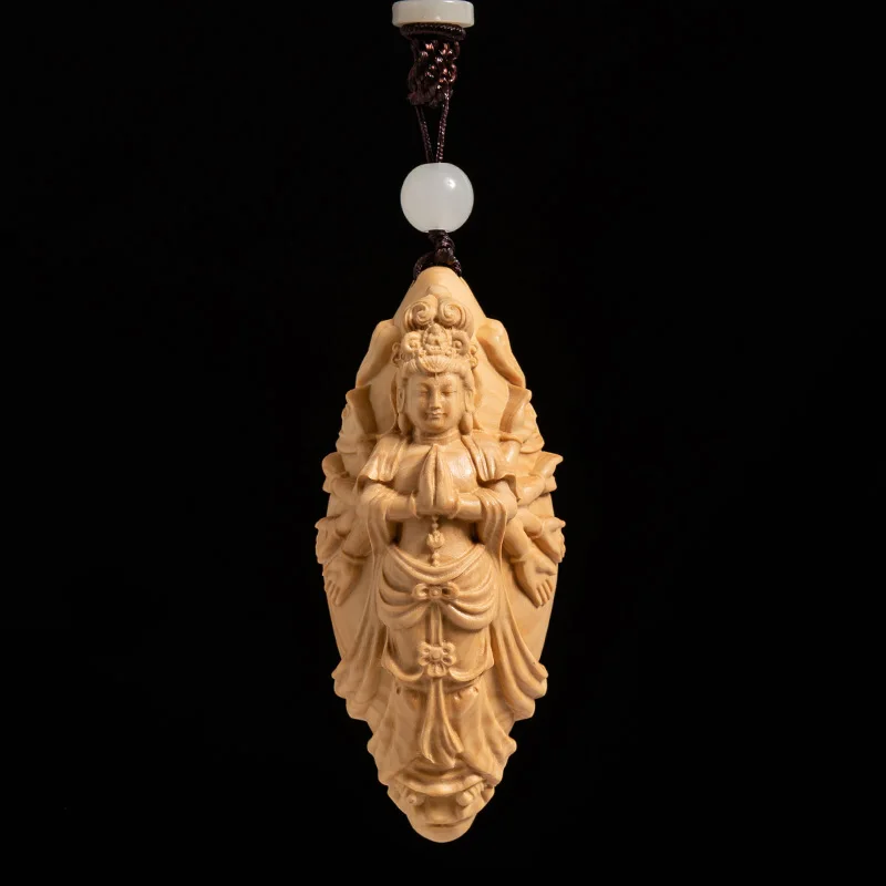 

Тысяча рук Guanyin кулон «Бодхисаттва» резьба по дереву