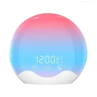 Gentle Wake Up Alarm Clock With Simulated Sunrising And Rainbow Color Lighting Touch Controlled Supported Led Lamp F0T6 1