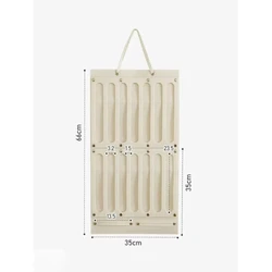 Elegant Wall - Mounted Hair Accessory Organizer with Storage Pouch - S (White)