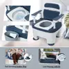 1Pc Bedside Commode with Handles Portable Toilet Chair Seat Height Adjustable Portable Adult Potty Toilet Load 882lb for Seniors 2