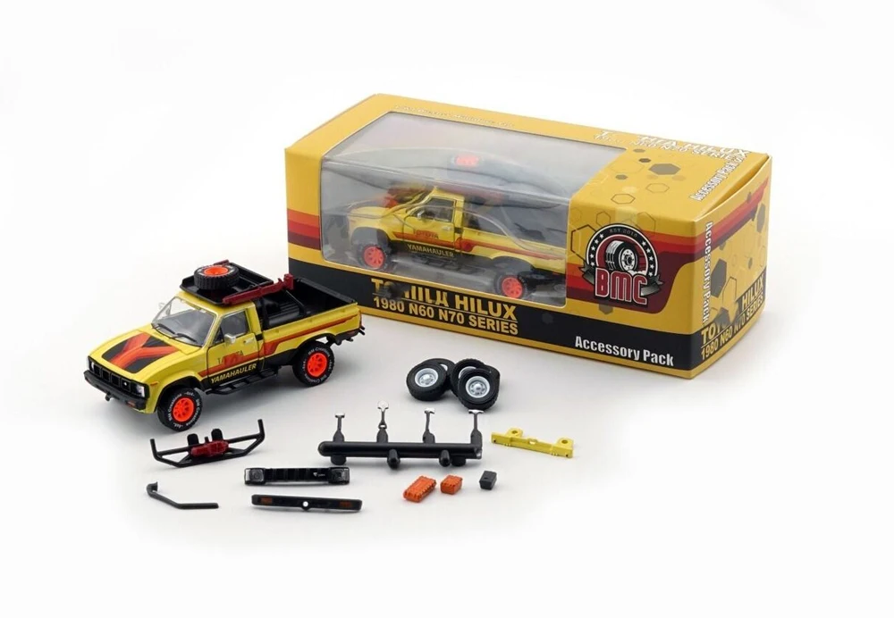 2024 New BMC 1:64 1980 Hilux N60 N70 Series Pickup Truck w