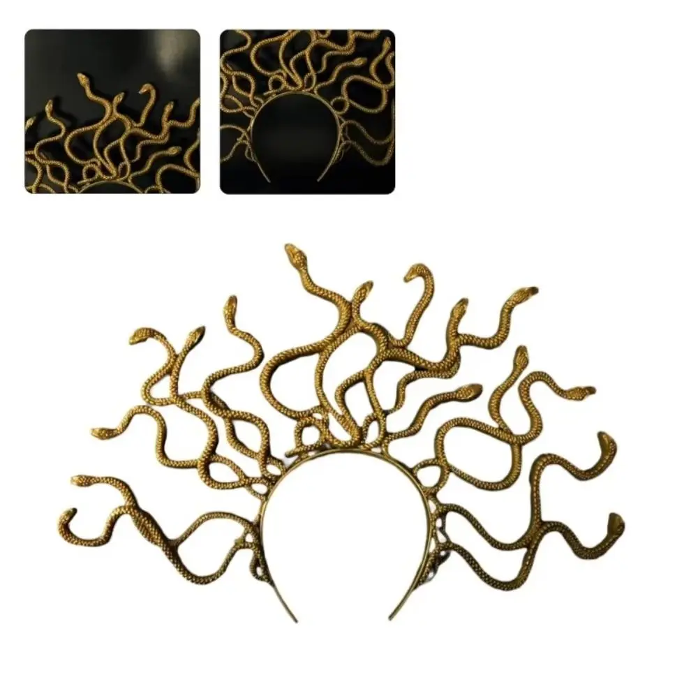 Neue Horror Halloween Stirnband Punk realistische Schlangen haar Reifen rutsch feste Kopf bedeckung Cosplay Kostüm Prop Party liefert – Detail 6