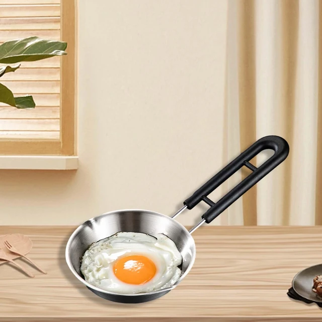 Mini Egg Frying Pan Portable Round Butter Melting Pot Butter Warmer Wok  Omelet Pan 16cm for Gas Stove Outdoor Induction Cooker - AliExpress