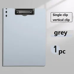 A4 File Folder & Clipboard with Writing Pad and Double Board Clip - Office & School Organizer (GRAY)