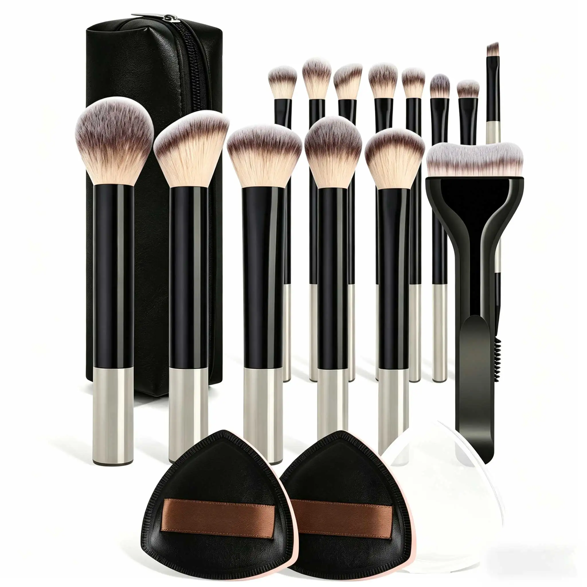 Komplettes Make-up Pinselset Mit Weichem Kunsthaar Für Gesicht_voghion.com