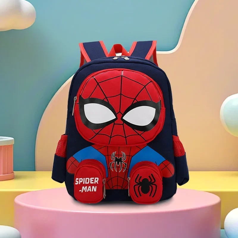 MINISO Disney Super Heroes Spider Man Children School Book Bag Cute New Personalized Cartoon Print Backpack for Boys Best Gift 3