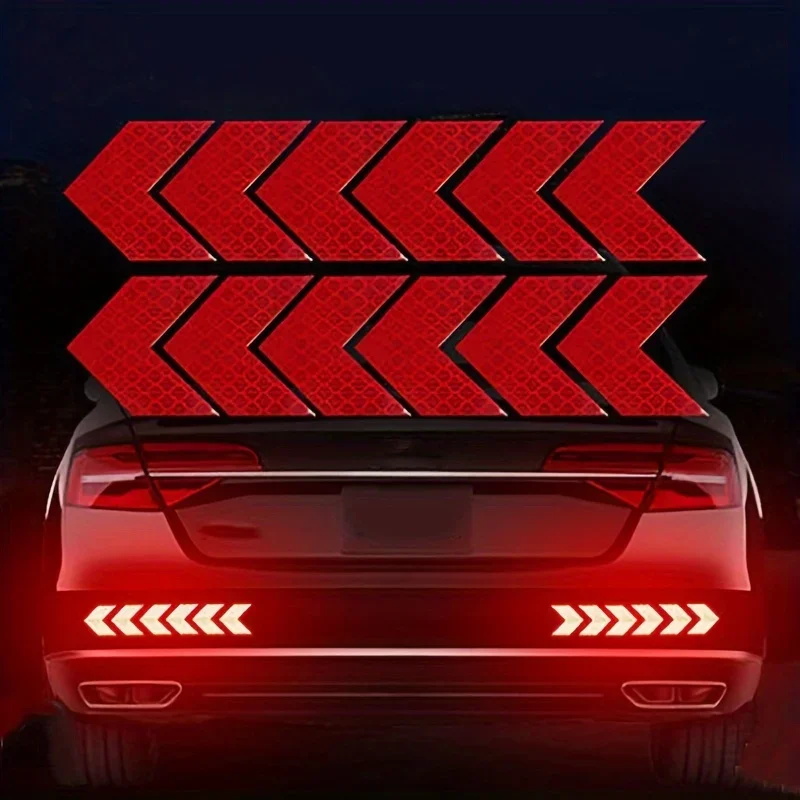 Adesivi riflettenti a forma di freccia per auto, adesivi di avvertimento riflettenti notturni, adesivi universali, adatti per auto, camper - immagine 3
