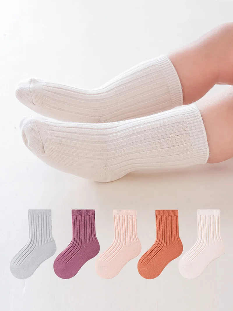 Cute Solid Color Baby Girls Floor Socks