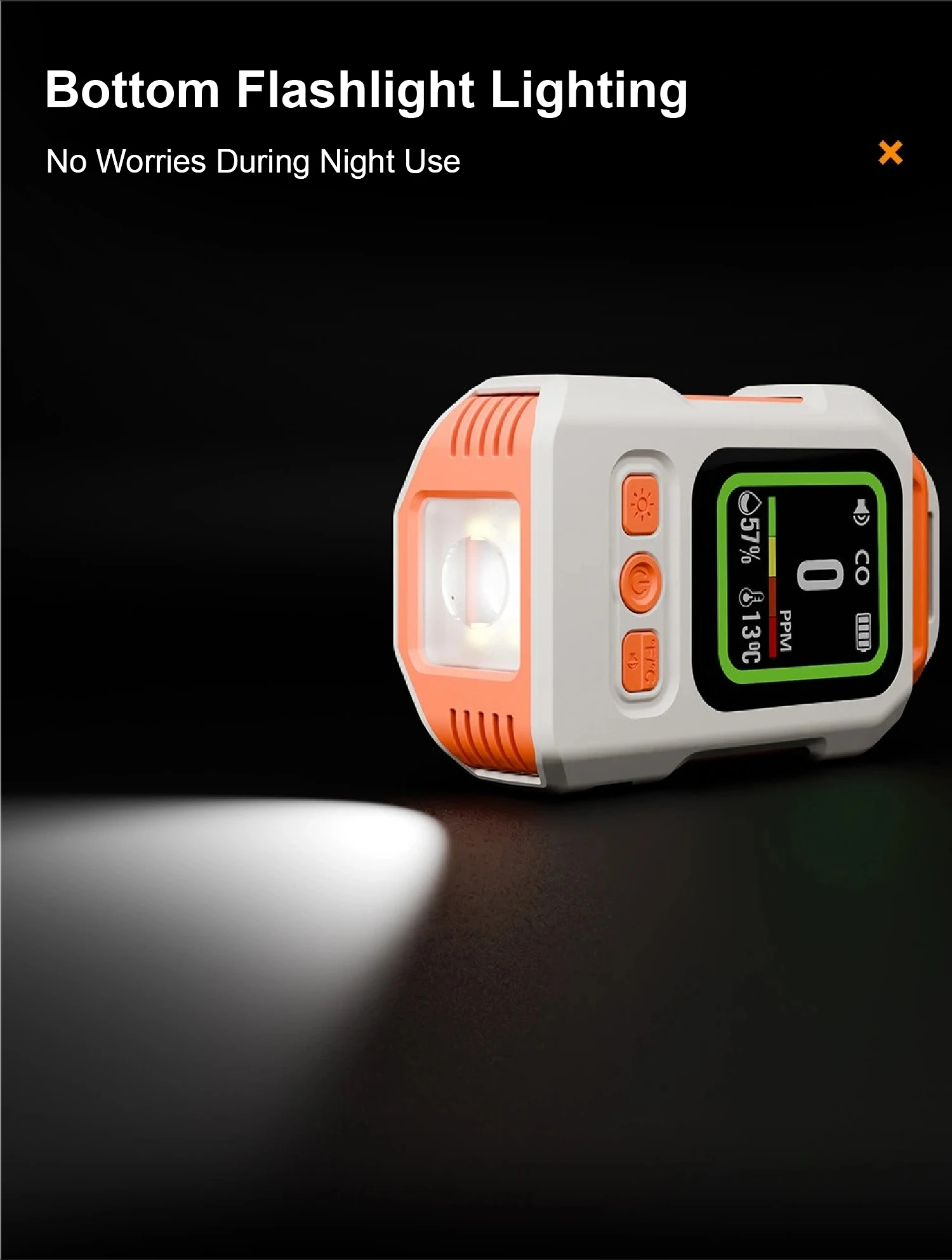 SB-9617 Carbon Monoxide Temperature Humidity Detector 4in1 0-1000ppm CO Alarm Ma