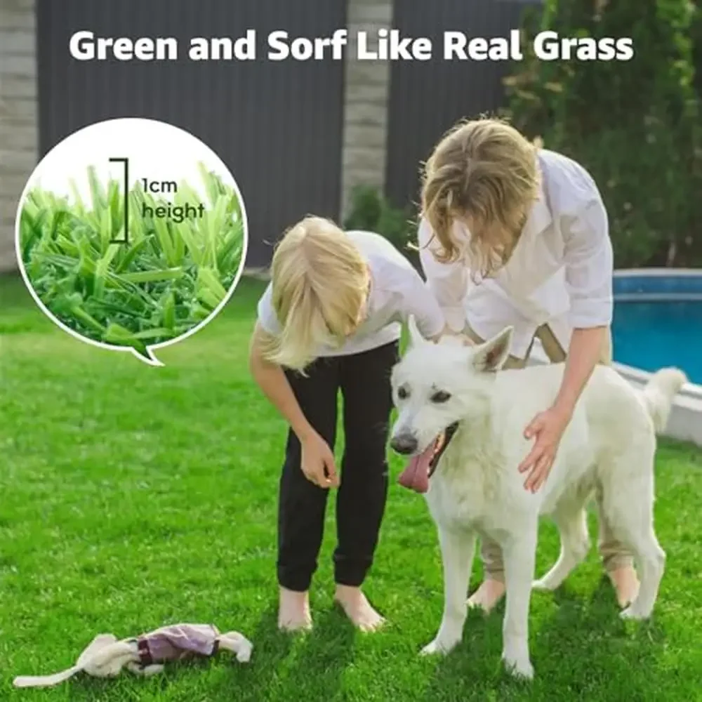 Outdoor Garden Landscape Decoration Synthetic Grass Turf Roll with Drainage Holes Easy Cut Realistic Look Pet Friendly Reusable