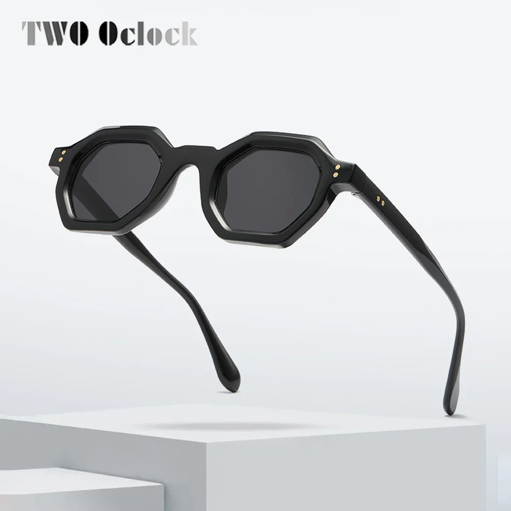 Vintage Sunglasses Unisex Eyeglass Frames with Replaceable Lens Hexagon Retro