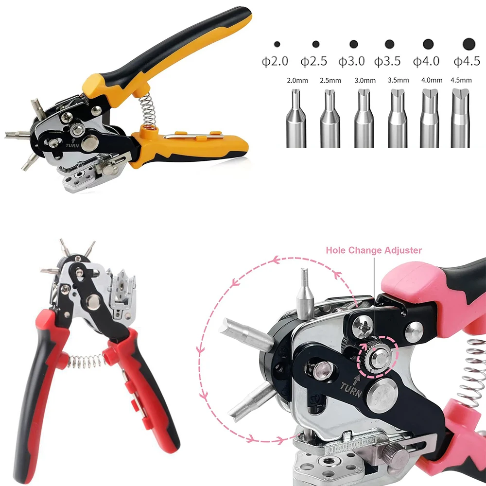 

Hole Punch Pliers Eyelet Puncher DIY Tool Watchband Strap Household Punching Leathercraft Leather Belt Hand Tools