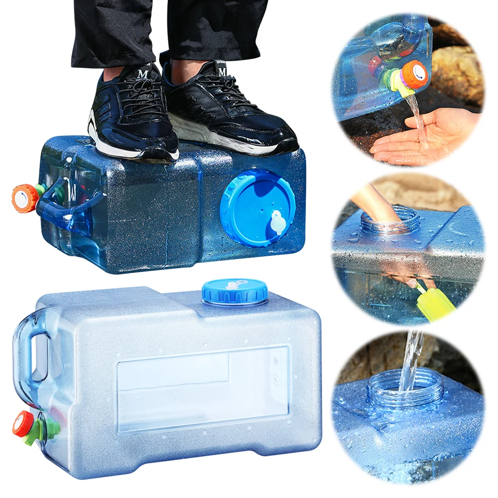 25L Pure Water Bucket Large Capacity Water Storage Container Leak-Proof Mineral Barrel for Self-Driving Tour