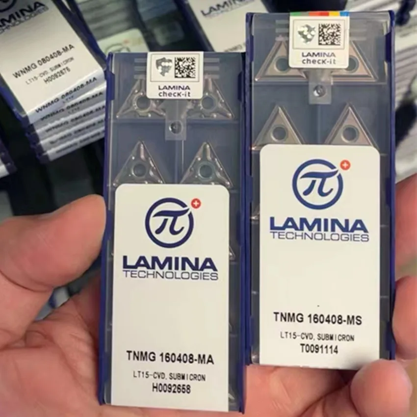 

TNMG160402-MA LT15/TNMG160404-MA LT15/TNMG160408-MA LT15/TNMG160404-MS LT15/TNMG160408-MS LT15 LAMINA carbide inserts 10PCS/BOX