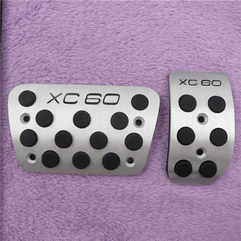 For VOLVO XC60 Accessorie AT Aluminium Accelerator Gas Brake Pedal Foot Rest Pedal Cover Case Protection Decoration