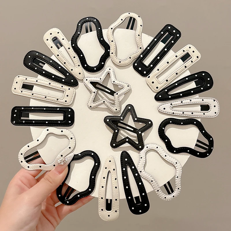 2pcs Korean Fashion Hairpin Clouds Five-Pointed Star Shaped Hollow Hair Clips Bb Clip Barrettes Woman Sweet Girls Headdress