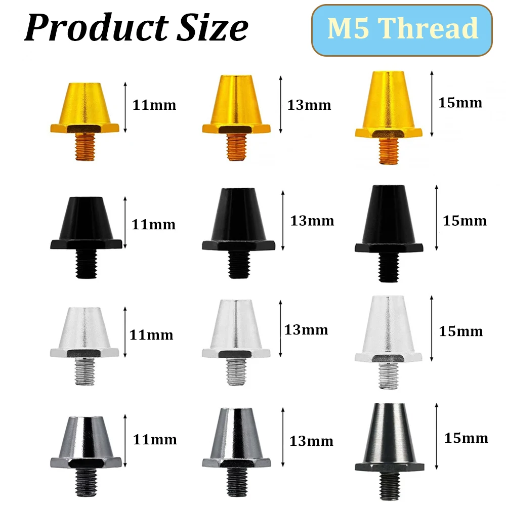 4/12PCS Football Boot Metal Spikes Set Soccer Shoe Studs Stable Replacement With M5 Thread for Athletic Sneakers Accessories