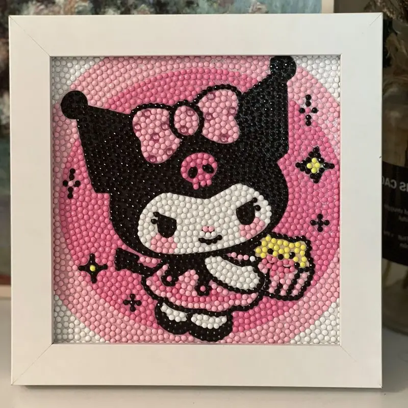 Sanrio Hello Kitty Kuromi Diamond Painting Kit Cartoon 5D Diy Round Mosaic  Embroidery Children's Room Decor