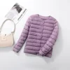 2024 New Women Liner Duck Down Jacket O-neck Variable V-neck Female Fall Spring Autume Collarless Light Quilted Puffer Coat 3