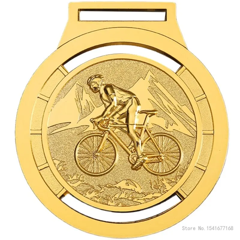 General Bicycle Competition Medal, Customized Gold, Silver and Copper, Cycling Competition Award, Group Award, Home Decor, New