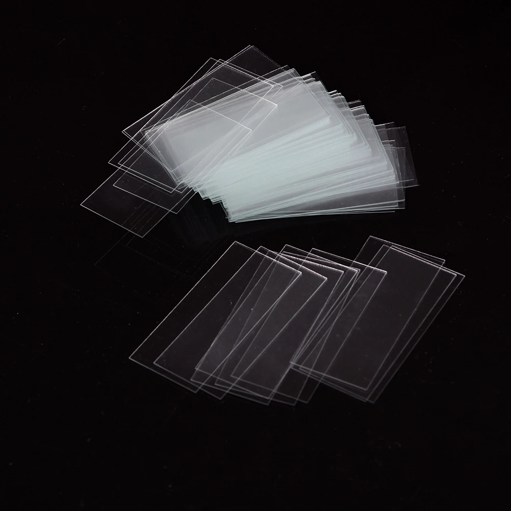 Laboratory Glass Slide 100 Pcs Transparent Square Glass Slides Coverslips Coverslides For Microscope Optical Instrument Microscope Cover Slip