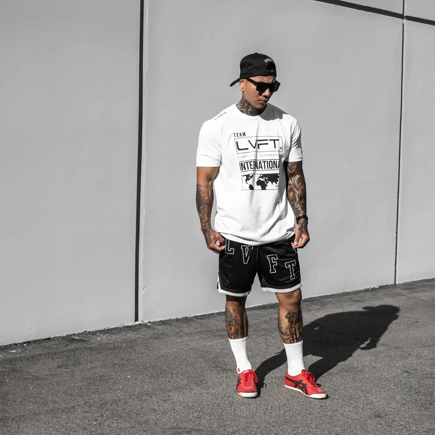 T-shirt sportive da uomo in cotone a maniche corte Palestra Fitness Bodybuilding Allenamento Abbigliamento muscolare T-shirt casual traspiranti estive - immagine 4