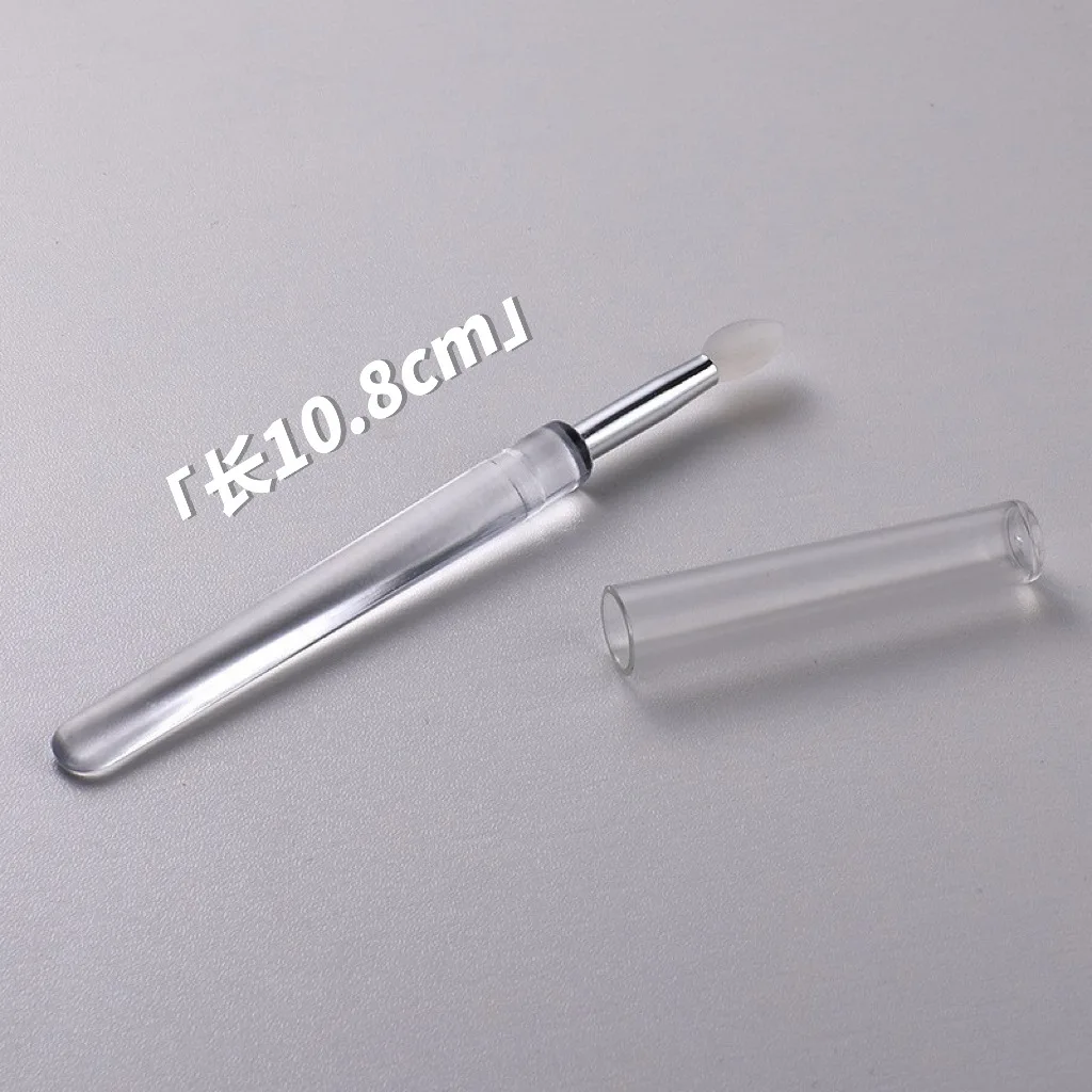 Nail Arts Silicone Applicator Sticks Reusable Chrome Glitter Applying Manicure Tool New Easy-Daub Pigment Silicone Nail Brush