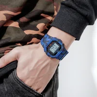 SKMEI-Montre de sport numérique multifonctionnelle pour homme, 2 comptes à rebours, montres-bracelets pour homme, mode rétro, 1628 4