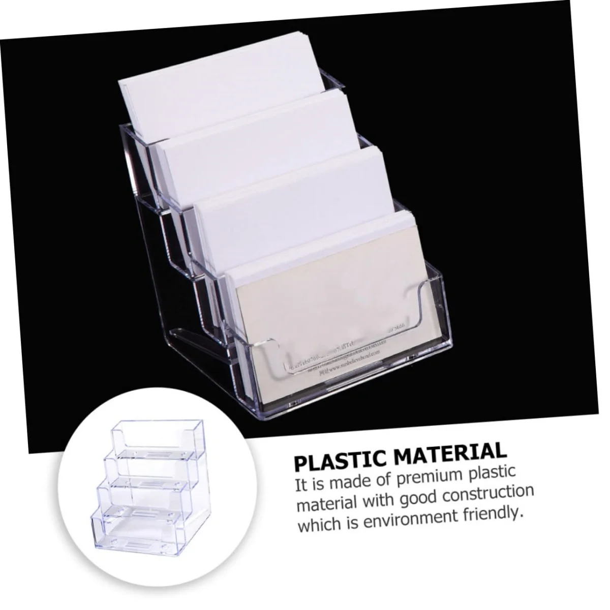 1PC 4 셀 명함 홀더 크리 에이 티브 투명 카드, 보관 상자 비즈니스 볼륨, 명함 상자 넣기